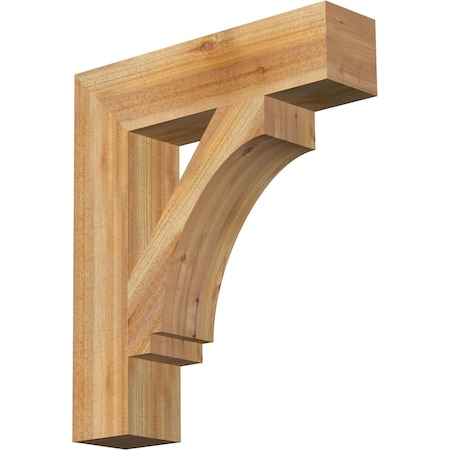 Ekena Millwork Imperial Block Rough Sawn Bracket, Western Red Cedar, 6"W x 26"D x 30"H BKT06X26X30IMP05RWR